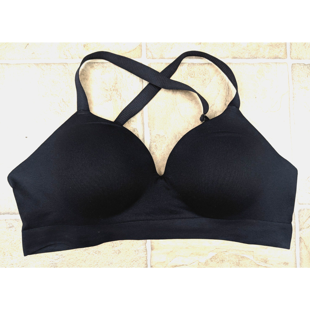 Truekind sz XL Seamless Racerback Sports Bra thinly padded knit 0689